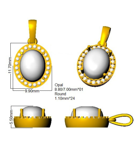 SP6557 — Pendant - 9k Yellow Gold detail