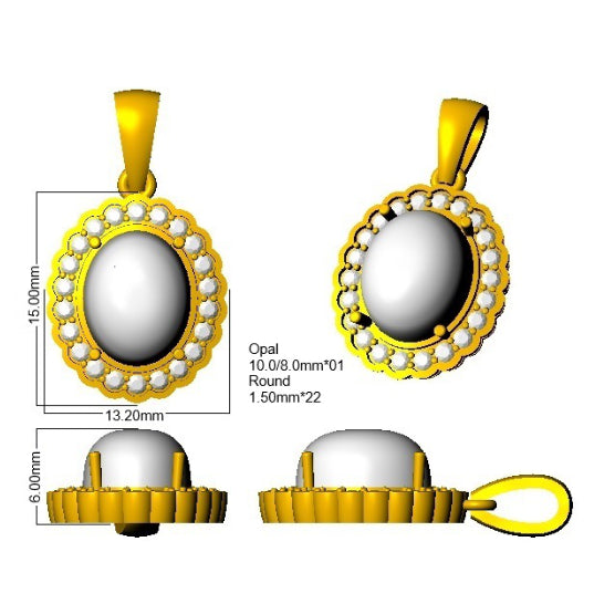 SP6558 — Pendant - 9k Yellow Gold detail
