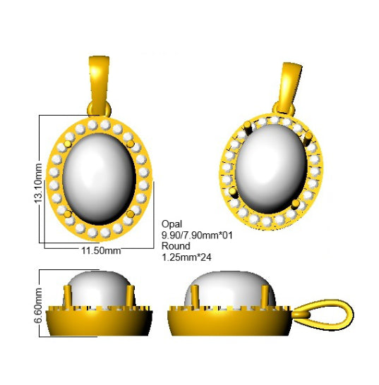 SP6559 — Pendant - 9k Yellow Gold detail