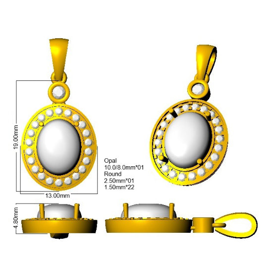 SP6560 — Pendant - 9k Yellow Gold detail