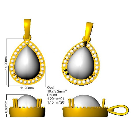 SP6566 — Pendant - 9k Yellow Gold detail