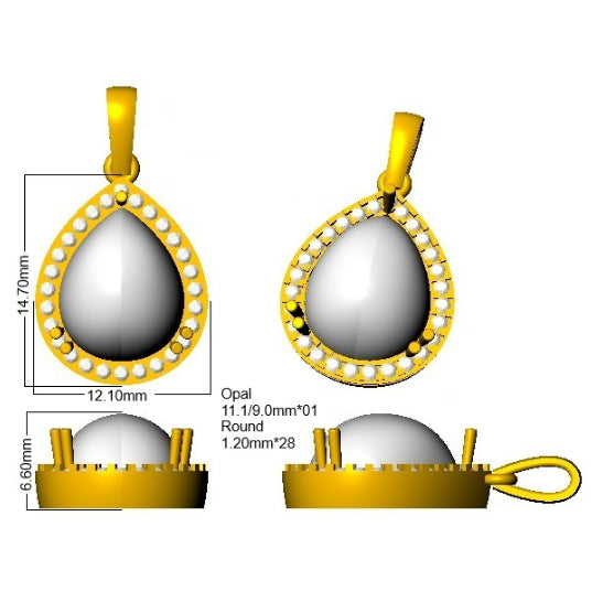 SP6567 — Pendant - 9k Yellow Gold detail