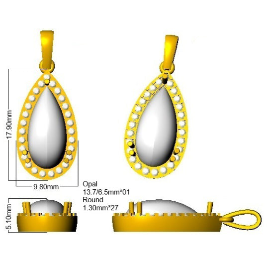 SP6568 — Pendant - 9k Yellow Gold detail
