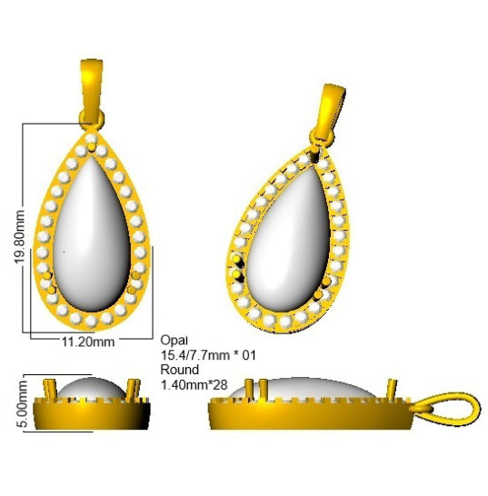 SP6570 — Pendant - 9k Yellow Gold detail
