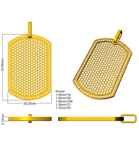 SP6580 — Pendant - 9k Yellow Gold detail