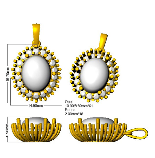SP6583 — Pendant - 9k Yellow Gold detail