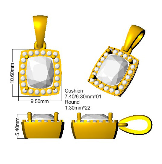 SP6604 — Pendant - 9k Yellow Gold detail