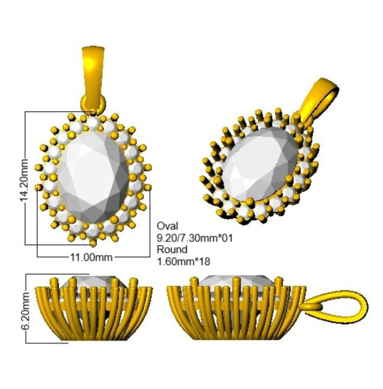 SP6605 — Pendant - 9k Yellow Gold detail