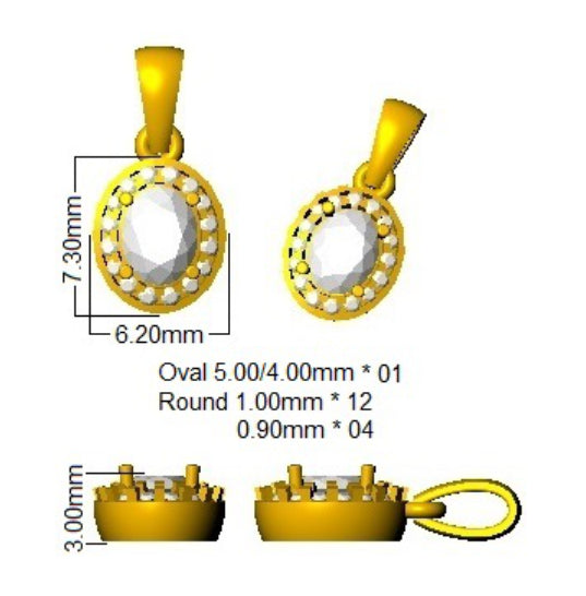 SP6624 — Pendant - 9k Yellow Gold detail