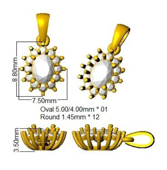 SP6625 — Pendant - 9k Yellow Gold detail