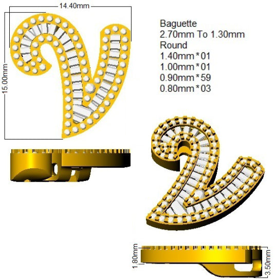 SP6643-V — Pendant - 9k Yellow Gold detail