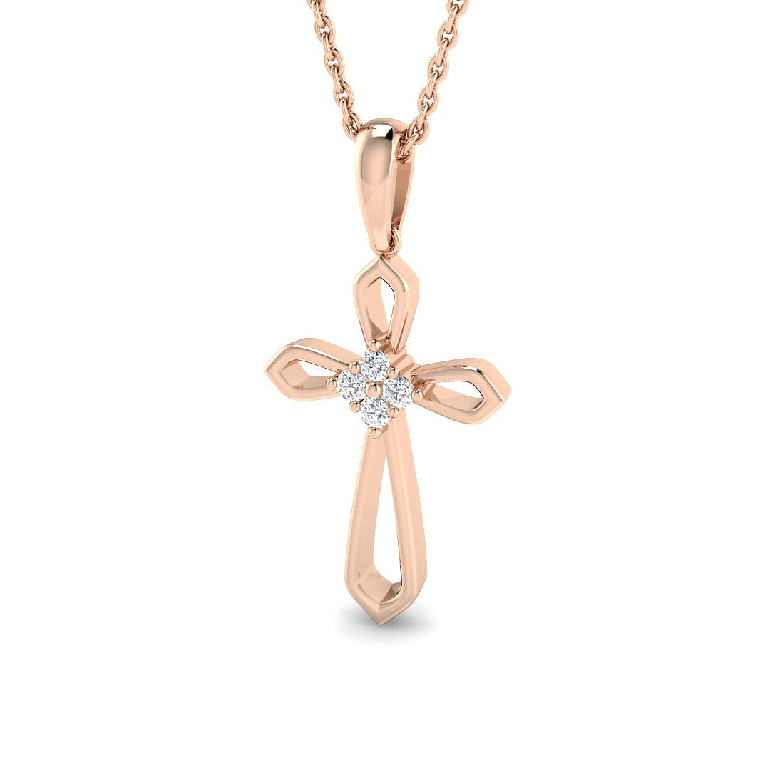 SP6657 — Cross - 9k Rose Gold