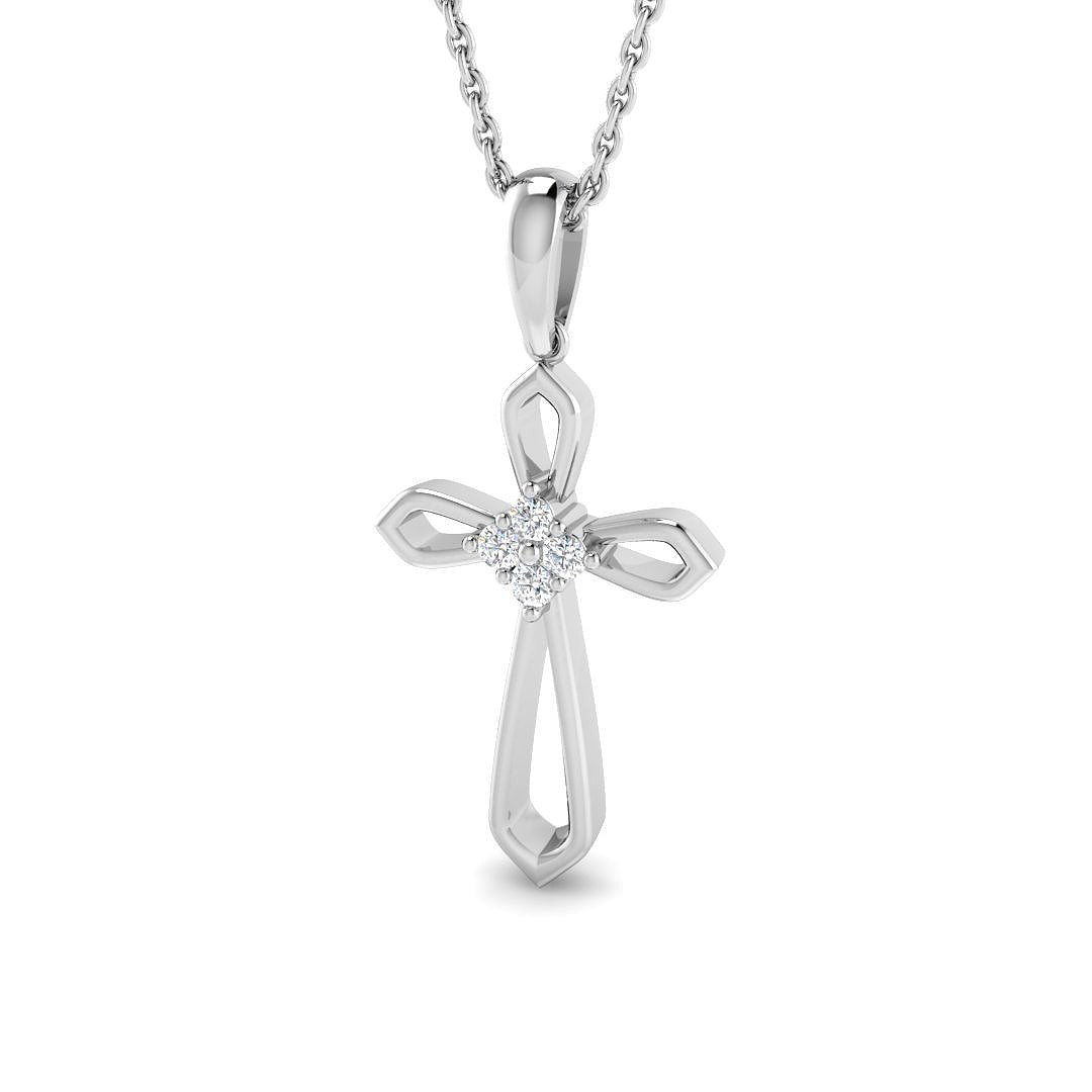 SP6657 — Cross - 9k White Gold
