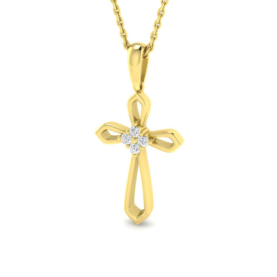 SP6657 — Cross - 9k Yellow Gold