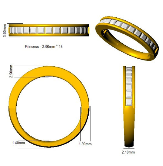 SR1015 — Ring - 9k Yellow Gold detail