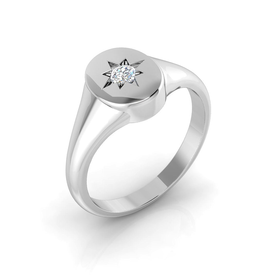 SR1084 — Ring - 9k White Gold
