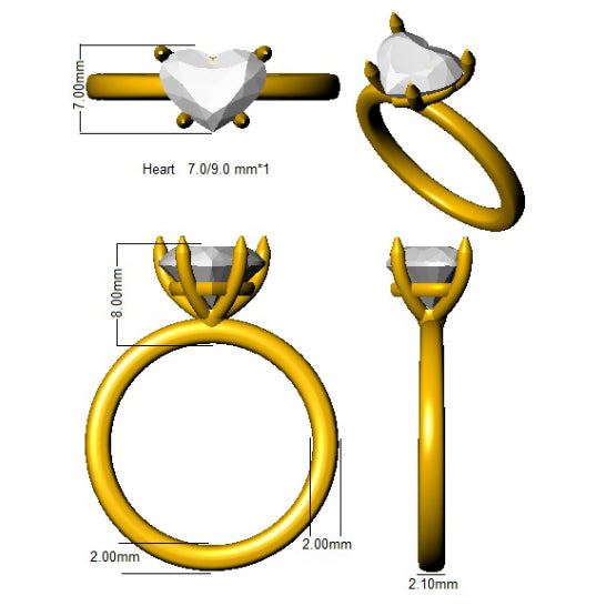SR1138 — Ring - 9 KT Yellow Gold detail