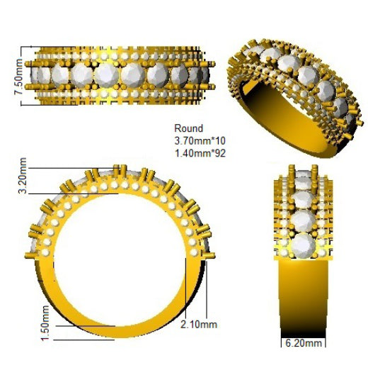 SR1171 — Ring - 9k Yellow Gold detail