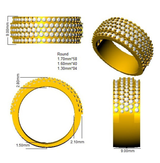 SR1172 — Ring - 9k Yellow Gold detail