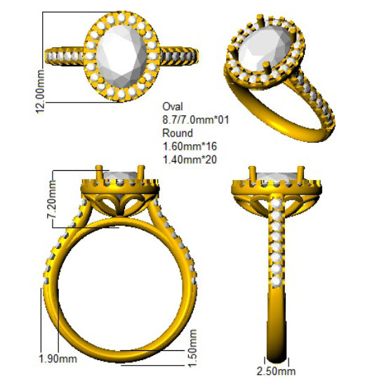 SR1178 — Ring - 9k Yellow Gold detail