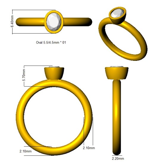 SR1188 — Ring - 18k Yellow Gold detail