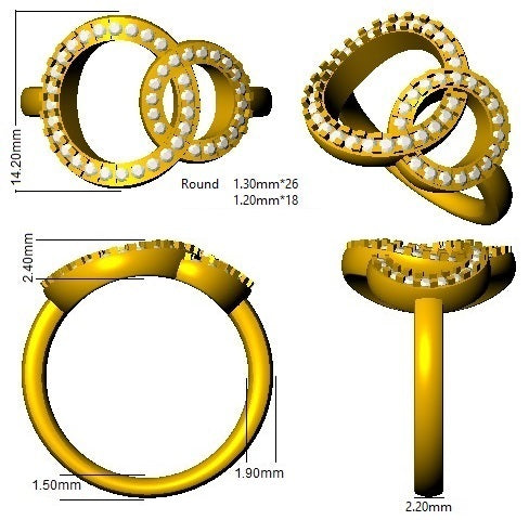 SR1237 — Ring - 9k Yellow Gold detail