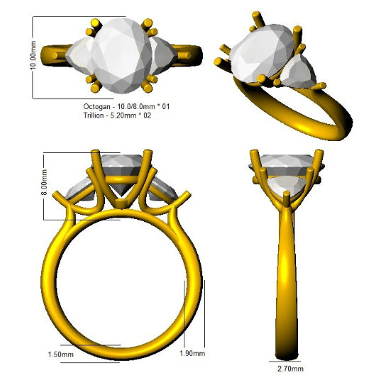 SR1244 — Ring - 9k Yellow Gold detail