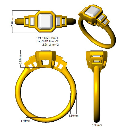 SR1299 — Ring - 9k Yellow Gold detail
