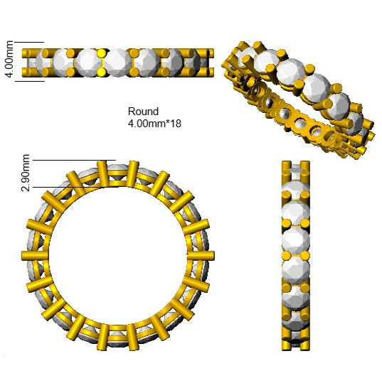 XYR9267 — Ring - 9k Yellow Gold detail