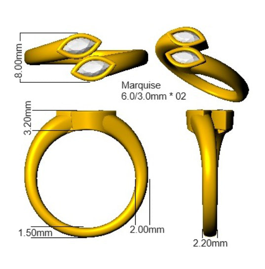 SR1332 — Ring - 9k Yellow Gold detail