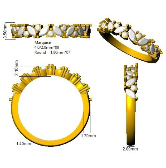 SR1336 — Ring - 9k Yellow Gold detail