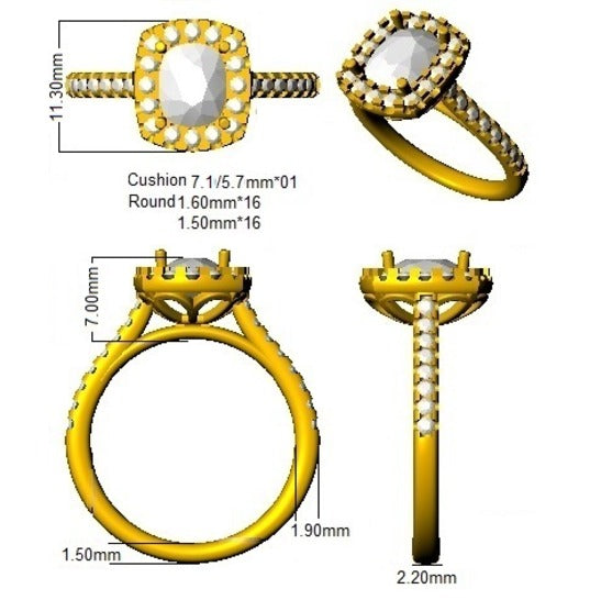 SR1338 — Ring - 9k Yellow Gold detail