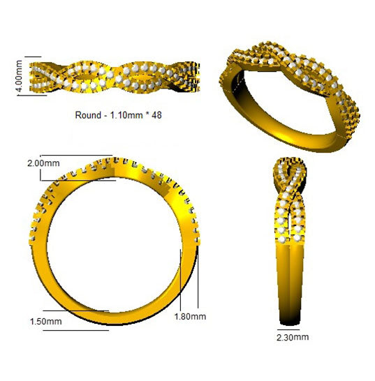 SR1340 — Ring - 9k Yellow Gold detail
