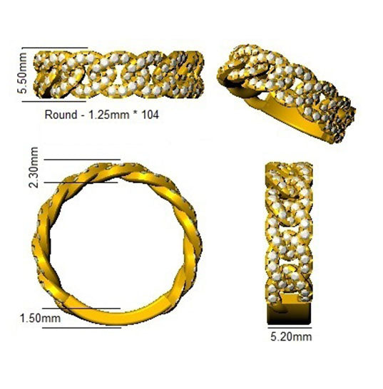 SR1343 — Ring - 9k Yellow Gold detail