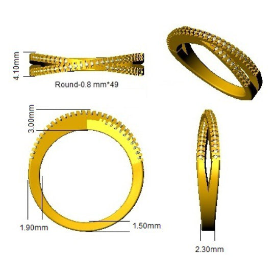 SR1347 — Ring - 9k Yellow Gold detail