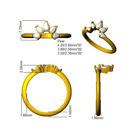 SR1348 — Ring - 9k Yellow Gold detail