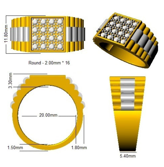 SR1369 — Ring - 9k Yellow Gold detail