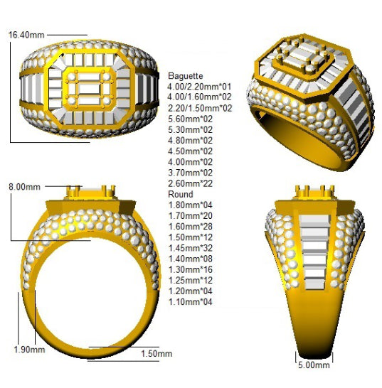 SR137 — Ring - 9k Yellow Gold detail