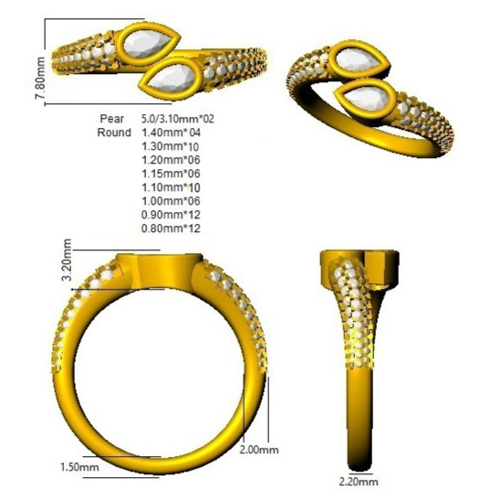 SR1403 — Ring - 9k Yellow Gold detail
