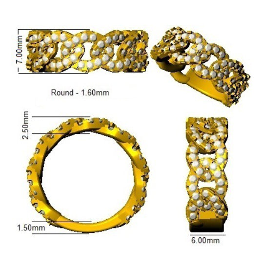 SR1406 — Ring - 9k Yellow Gold detail