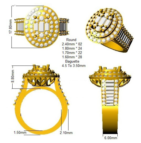 SR141 — Ring - 9k Yellow Gold detail