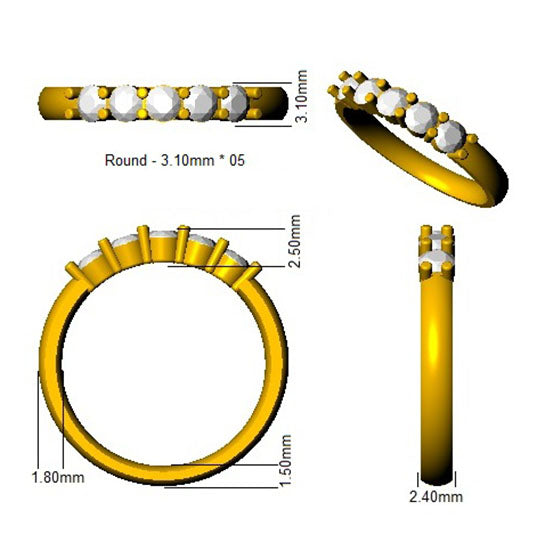 SR1413 — Ring - 9k Yellow Gold detail