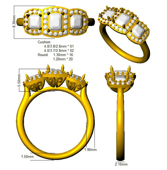 SR1429 — Ring - 9k Yellow Gold detail