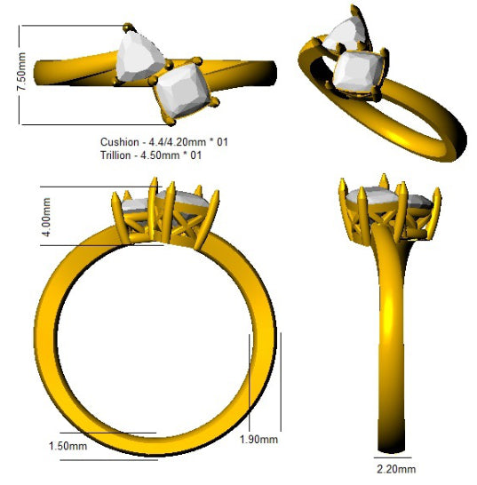 SR1448 — Ring - 9k Yellow Gold detail
