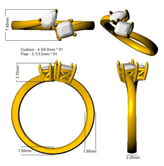SR1449 — Ring - 9k Yellow Gold detail
