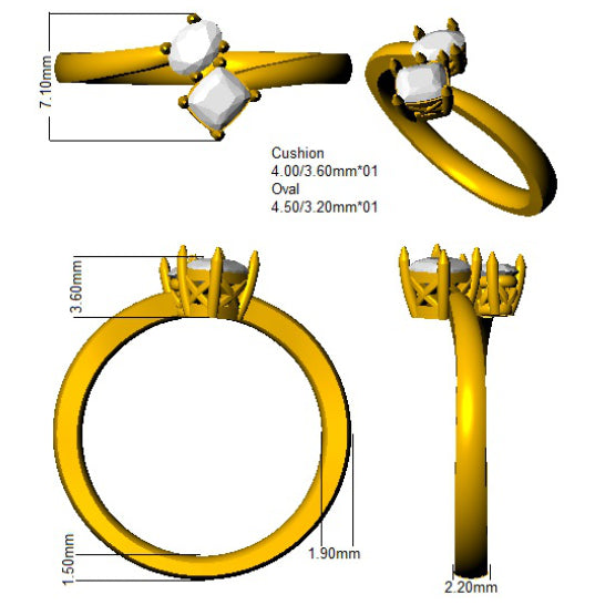 SR1450 — Ring - 9k Yellow Gold detail