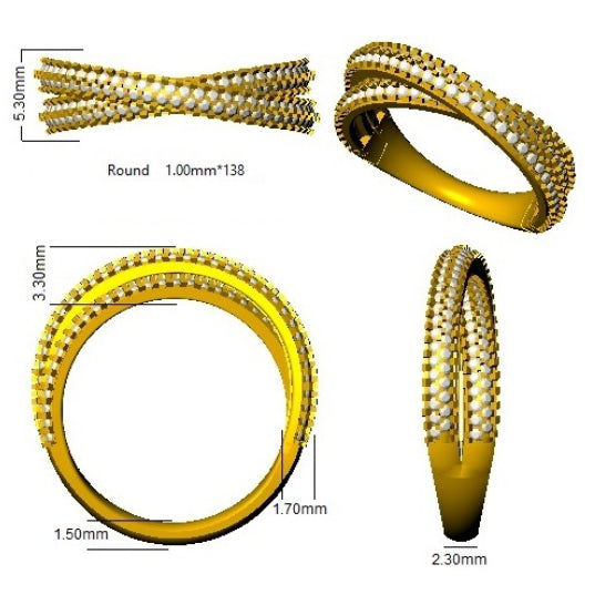 SR1452 — Ring - 9k Yellow Gold detail