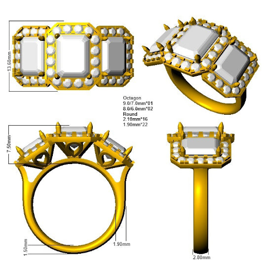 SR1473 — Ring - 9k Yellow Gold detail