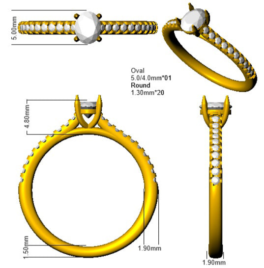 SR1505 — Ring - 9k Yellow Gold detail