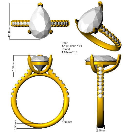 SR1506 — Ring - 9k Yellow Gold detail